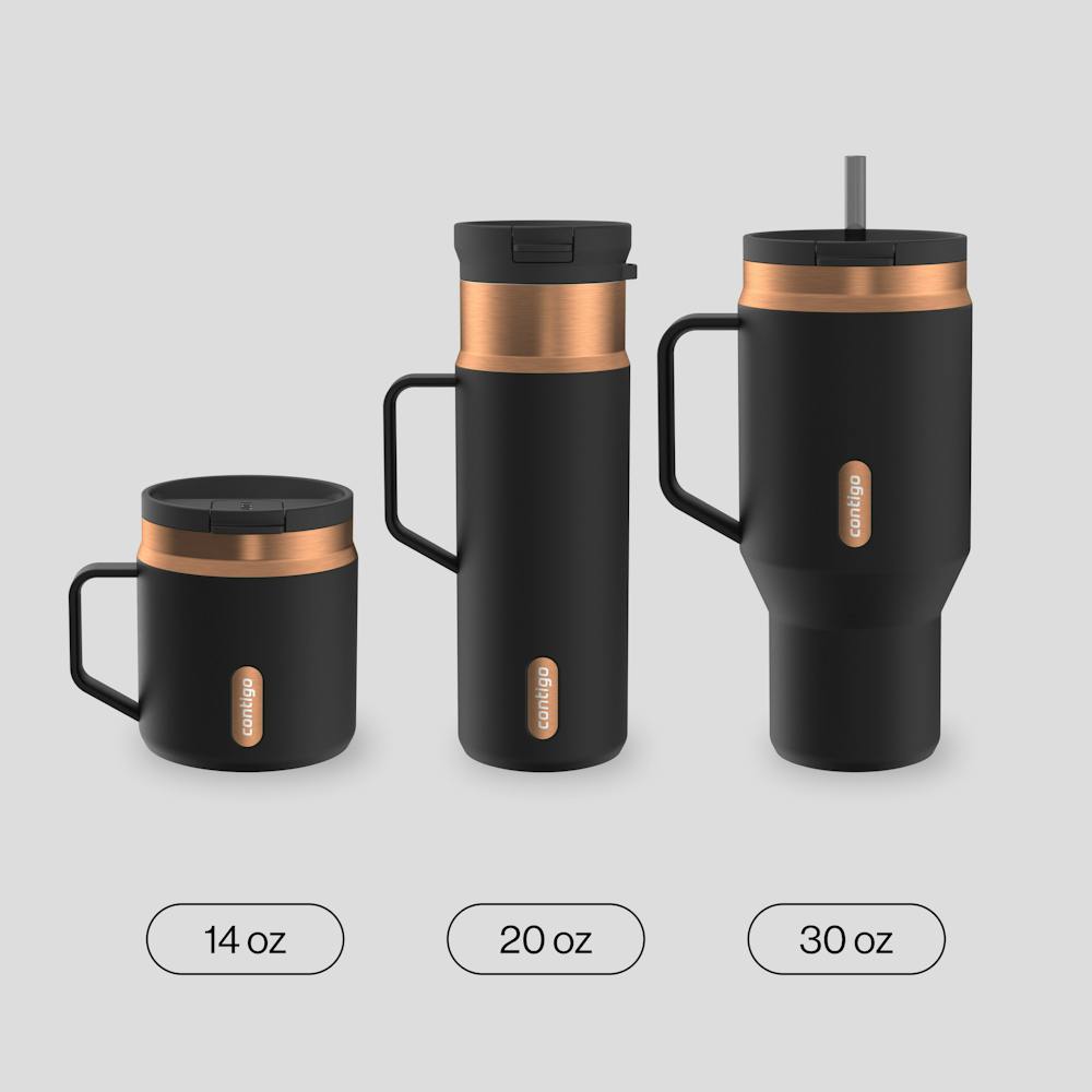 30 oz SnapSeal™ Tumbler (w/ Straw & Handle) H6 - Licorice Bronze