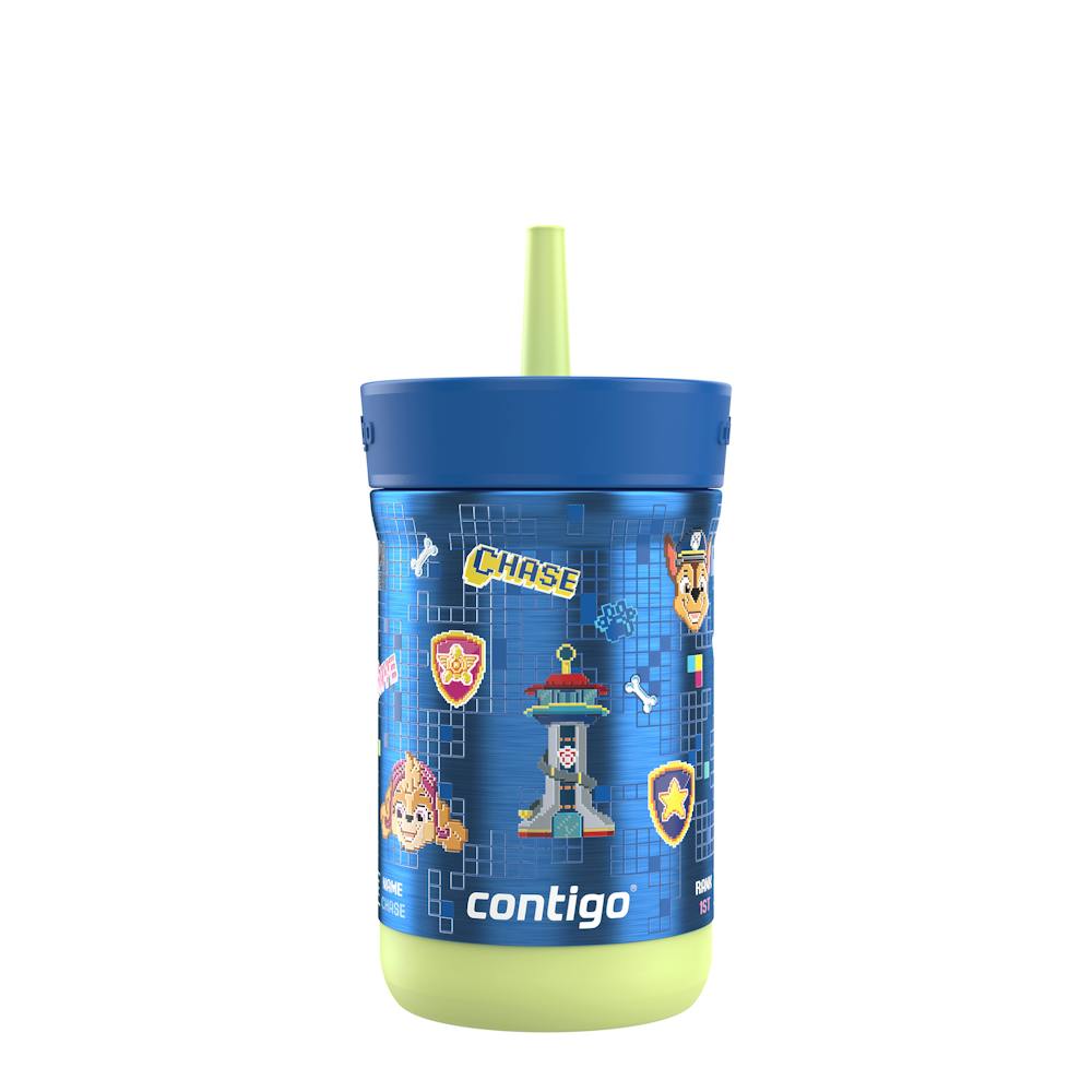 Contigo® Kids Leighton Spill-Proof Stainless Steel Tumbler with Straw, 12oz. J2 Power Pups Deep Blue