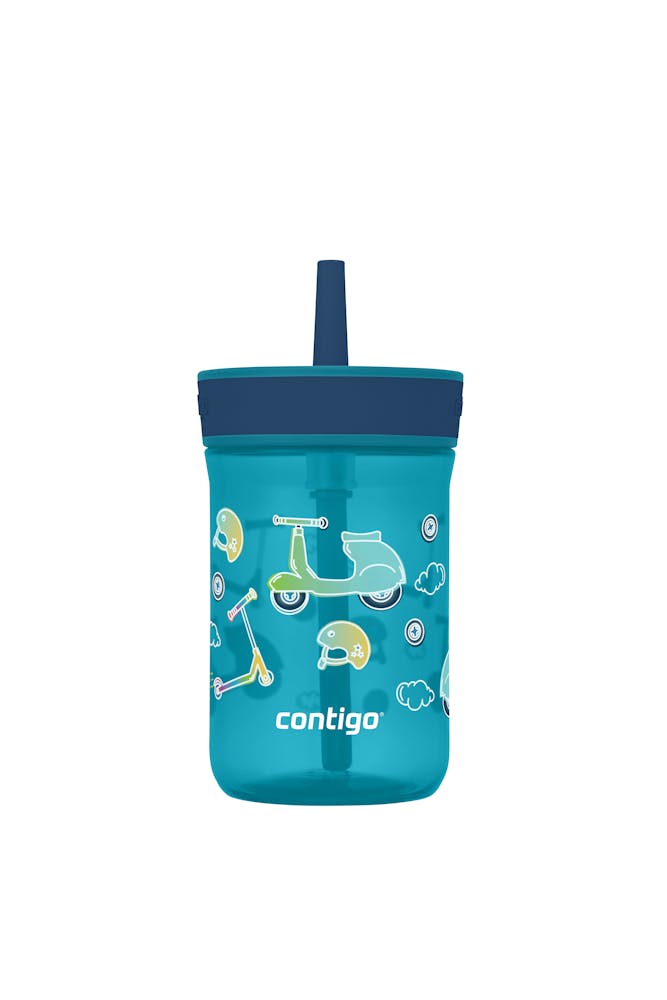 Kids Leighton Spill-Proof Tumbler with Straw, 14oz., 2-Pack - Juniper with Scootin' By