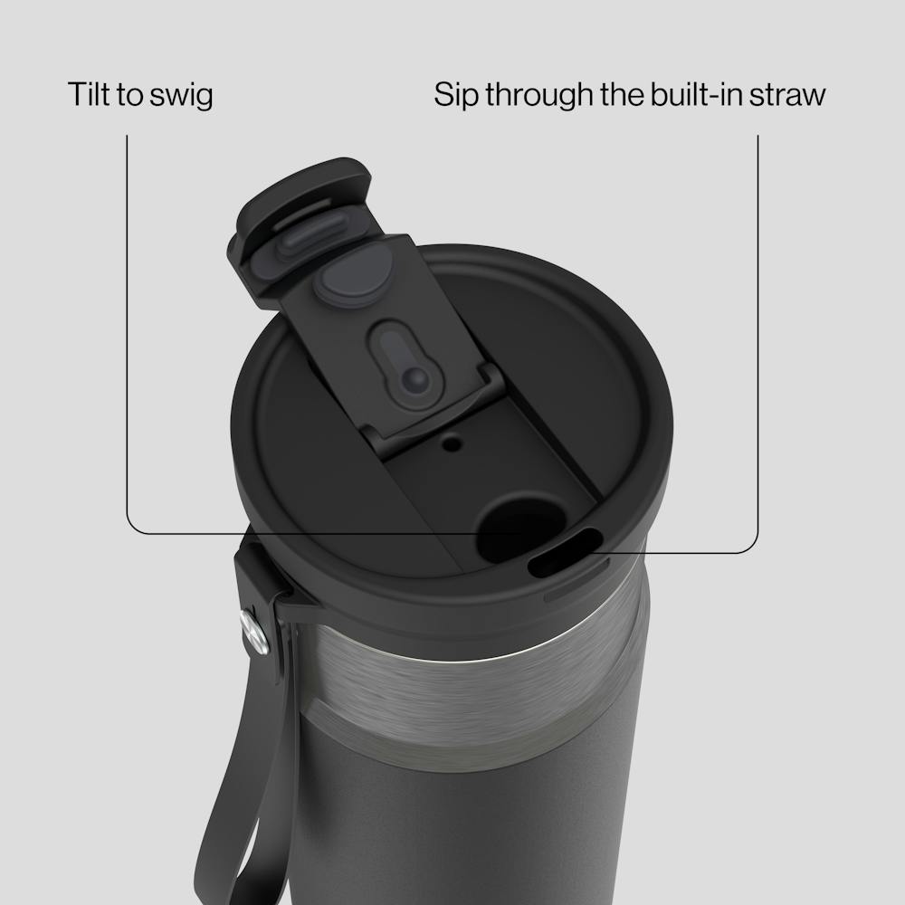 24oz DualSip Bottle D7 - Licorice Gunmetal
