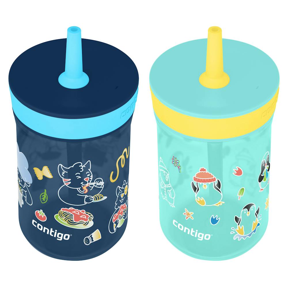 Kids Leighton Spill-Proof Tumbler with Straw, 14oz., 2-Pack K3 - Jade VinePAW Patrol & Blue Raspberry PAW Patrol