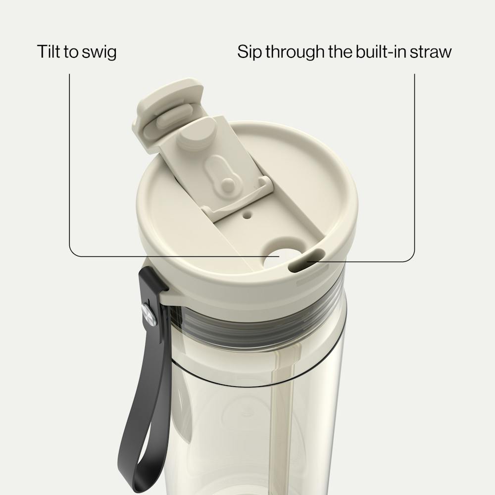 28oz DualSip Plastic Bottle - Oatmilk