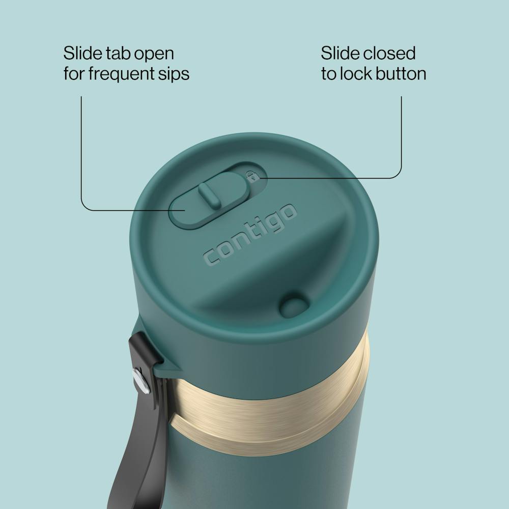 16oz AutoSeal® Bottle K8 - Mineral Teal Champagne