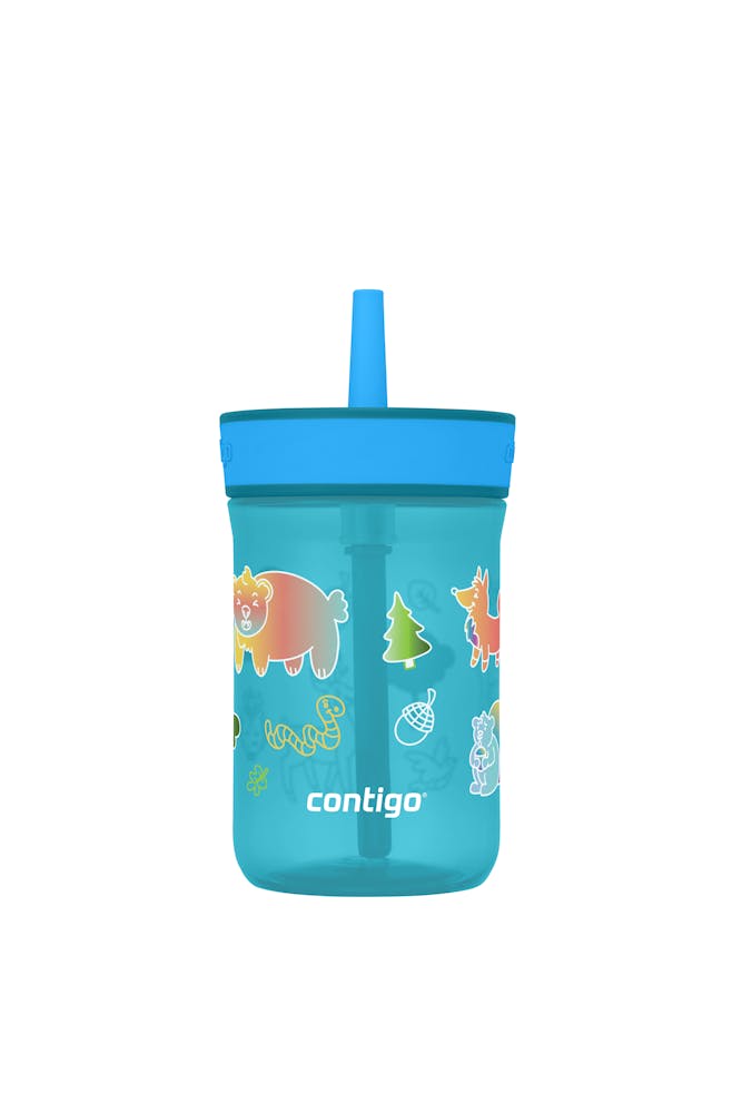 Kids Leighton Spill-Proof Tumbler with Straw, 14oz., 2-Pack K3 Juinper Blue Poppy & Forest Haven