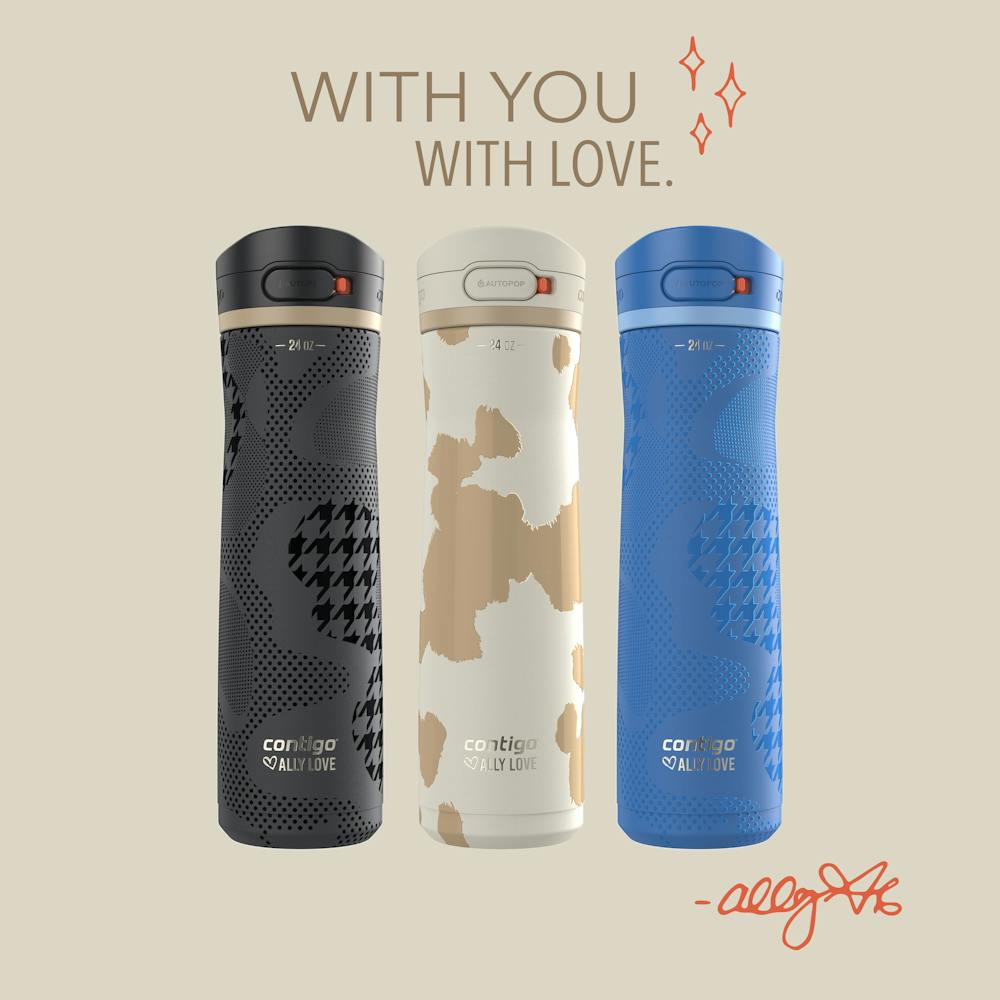 Contigo® x Ally Love Jackson Chill 2.0 Stainless Steel Water Bottle with AUTOPOP® Lid, 24oz U6 - Violet